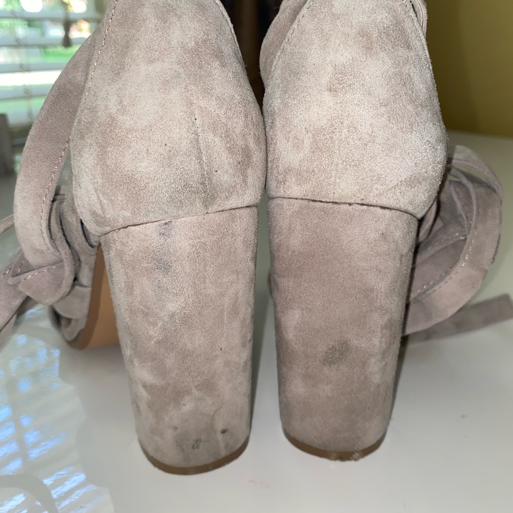 STEVE MADDEN Cleo tie up suede chunky sandals - Picture 4 of 8